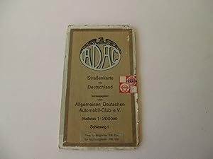 ADAC Vorkrieg Sraßenkarte von Deutschland Schleswig 1 Maßstab 1:200 000