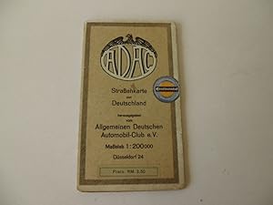 ADAC Vorkrieg Sraßenkarte von Deutschland Düsseldorf 24 Maßstab 1:200 000
