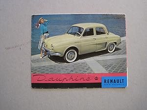 Renault Dauphine. Mehrfach gefalteter Autoprospekt.