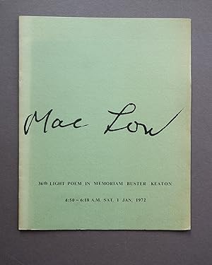 Bild des Verkufers fr 36th Light Poem in Memoriam Buster Keaton zum Verkauf von Merz-Buchhandlung