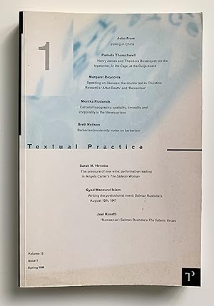 Textual Practise. Volume 13. Issue 1. Spring 1999.