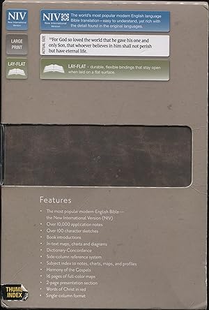 NIV, Life Application Study Bible, Second Edition, Large Print, Bonded Leather, Brown