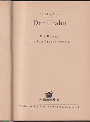 Bild des Verkufers fr Der Urahn: Ein Roman aus dem Bregenzerwald. zum Verkauf von Homburger & Hepp