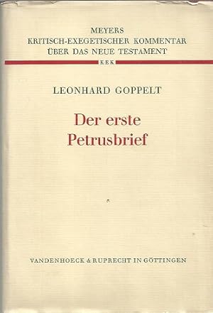 Immagine del venditore per Der erste Petrusbrief. bersetzt und erklrt. Herausgegeben von Ferdinand Hahn. venduto da Antiquariat Axel Kurta