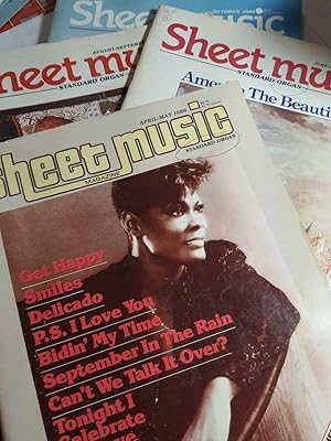 Immagine del venditore per Sheet Music Magazine, 1986, 6 Issues Including April/may, June/july, August/september, October, December, Plus Special Edition venduto da Hammonds Antiques & Books