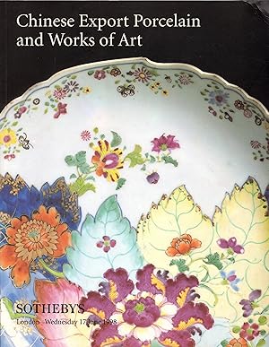 Chinese Export Porcelain and Works of Art, London, 17 June 1998 (Sale LN8193)