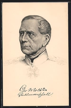 Künstler-Ansichtskarte Porträt von Generalfeldmarschall Moltke