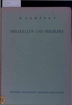 Image du vendeur pour Heilquellen und Heilklima. mis en vente par Antiquariat Bookfarm