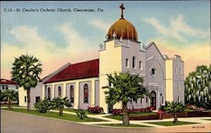 Bild des Verkufers fr Ansichtskarte / Postkarte Clearwater Florida USA, Katholische Kirche St. Cecilia zum Verkauf von akpool GmbH