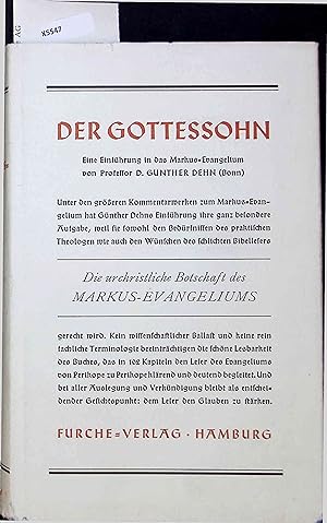 Bild des Verkufers fr Der Gottessohn. zum Verkauf von Antiquariat Bookfarm
