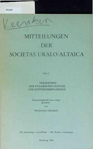 Immagine del venditore per Mitteilungen der Societas Uralo-Altaica. Heft 3 venduto da Antiquariat Bookfarm