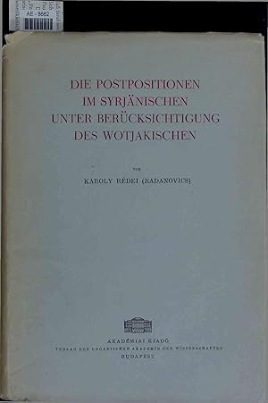 Seller image for Die Postpositionen im Syrjnischen unter Bercksichtigung des Wotjakischen. for sale by Antiquariat Bookfarm