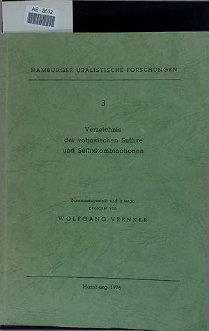 Imagen del vendedor de Verzeichnis der votjakischen Suffixe und Suffixkombinationen. 3 a la venta por Antiquariat Bookfarm