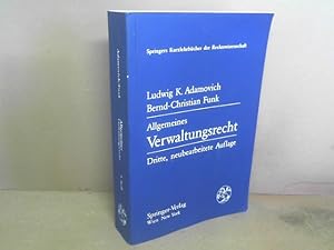 Bild des Verkufers fr Allgemeines Verwaltungsrecht. (= Springers Kurzlehrbcher der Rechtswissenschaft). zum Verkauf von Antiquariat Deinbacher