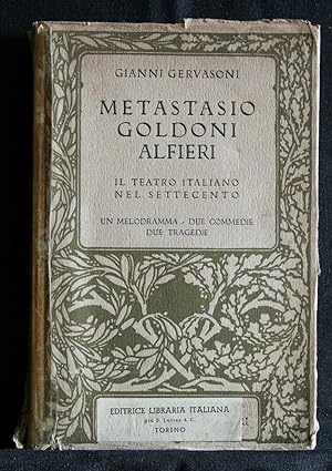 Bild des Verkufers fr METASTASIO GOLDONI ALFIERI IL TEATRO ITALIANO NEL SETTECENTO zum Verkauf von Cartarum