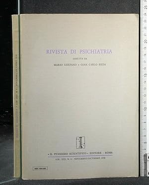 Seller image for RIVISTA DI PSICHIATRIA VOL. 13, N 6 NOVEMBRE - DICEMBRE 1978 for sale by Cartarum