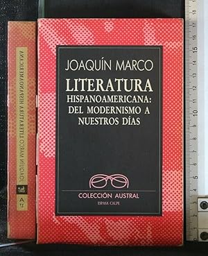 Imagen del vendedor de LITERATURA HISPANOAMERICANA DEL MODERNISMO A NUESTROS DIAS a la venta por Cartarum