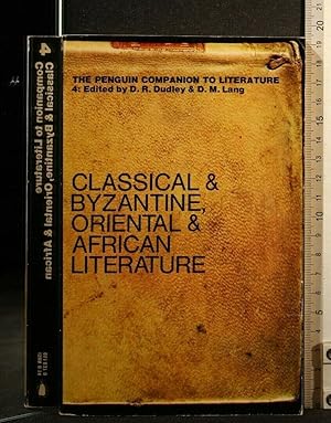 Seller image for CLASSICAL & BYZANTINE, ORIENTAL & AFRICAN LITERATURE for sale by Cartarum