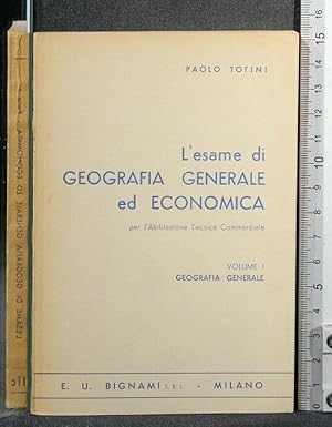 Immagine del venditore per L'ESAME DI GEOGRAFIA GENERALE ED ECONOMICA VOL 1 venduto da Cartarum