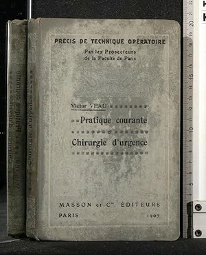 Bild des Verkufers fr PRATIQUE COURANTE CHIRURGIE D'URGENCE zum Verkauf von Cartarum