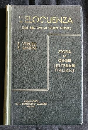 Seller image for L'ELOQUENZA (DAL SEC. XVII AI GIORNI NOSTRI) for sale by Cartarum