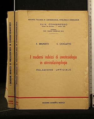 Imagen del vendedor de I MODERNI INDIRIZZI DI ANESTESIOLOGIA IN OTORINOLARINGOLOGIA a la venta por Cartarum