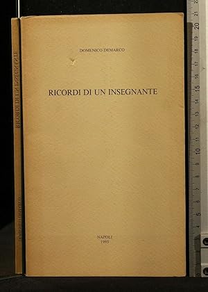 Seller image for RICORDI DI UN INSEGNANTE for sale by Cartarum