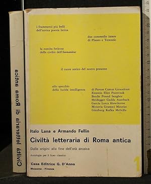 Immagine del venditore per CIVILTA' LETTERARIA DI ROMA ANTICA VOLUME 1 DALLE ORIGINI ALLA venduto da Cartarum