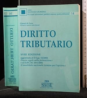 Bild des Verkufers fr DIRITTO TRIBUTARIO 2004 zum Verkauf von Cartarum