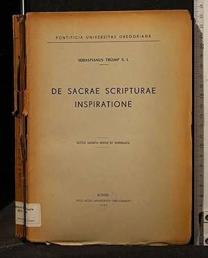 Image du vendeur pour DE SACRAE SCRIPTURAE INSPIRATIONE mis en vente par Cartarum
