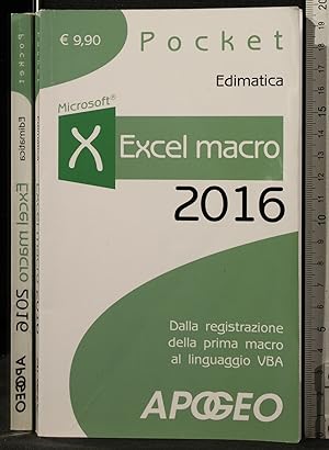 Seller image for MICROSOFT EXCEL MACRO 2016 for sale by Cartarum