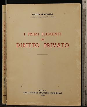 Image du vendeur pour I PRIMI ELEMENTI DEL DIRITTO mis en vente par Cartarum