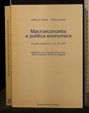 Imagen del vendedor de MACROECONOMIA E POLITICA ECONOMICA ESTRATTO (CAPITOLI a la venta por Cartarum