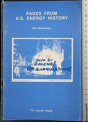 Imagen del vendedor de Pages from US energy history a la venta por Cartarum