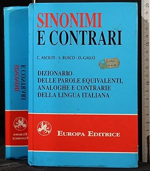 Immagine del venditore per DIZIONARIO SINONIMI E CONTRARI venduto da Cartarum