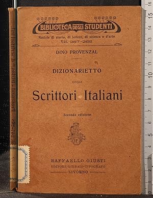 Seller image for Dizionarietto degli Scrittori Italiani for sale by Cartarum