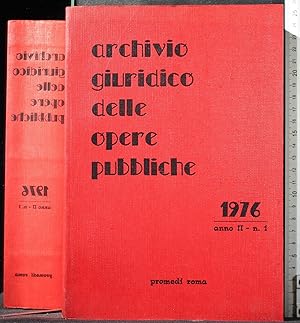 Seller image for Archivio giuridico delle opere pubbliche 1976. N1 for sale by Cartarum