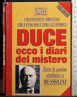 Seller image for Duce. Ecco i diari del mistero for sale by Cartarum