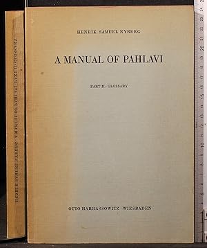 Seller image for A manual of pahlavi. Part II:Glossary for sale by Cartarum