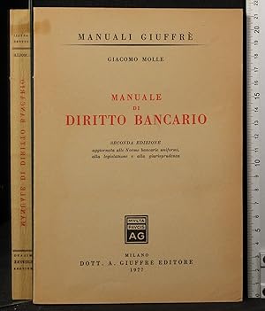Seller image for Manuale di diritto bancario for sale by Cartarum