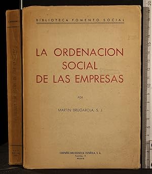 Seller image for La ordenacion social de las empresas for sale by Cartarum