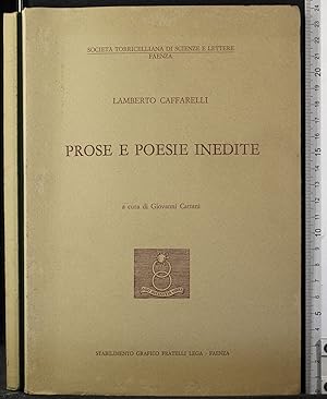 Imagen del vendedor de Prose e poesie inedite a la venta por Cartarum