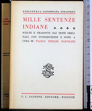 Immagine del venditore per Mille sentenze indiane venduto da Cartarum