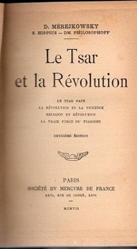 Image du vendeur pour Le Tsar et la Rvolution . mis en vente par Librera Astarloa