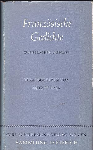 Bild des Verkufers fr Franzsische Gedichte aus sechs Jahrhunderten. Zweisprachen- Ausgabe zum Verkauf von Versandantiquariat Karin Dykes