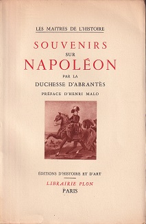 Bild des Verkufers fr Souvenirs sur Napolon. zum Verkauf von Librairie Vignes Online