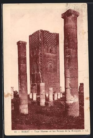 Ansichtskarte Rabat, Tour Hassan et les Ruines de la Mosquée