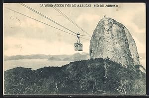 Ansichtskarte Rio de Janeiro, Caminho Aereo Pao de Assucar, Seilbahn