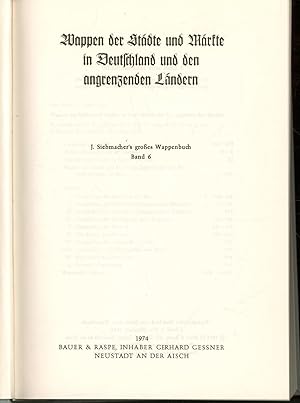 Bild des Verkufers fr Wappen der Stdte und Mrkte in Deutschland und den angrenzenden Lndern.,Reprint., zum Verkauf von Antiquariat Kastanienhof