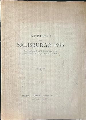 Appunti su Salisburgo 1936